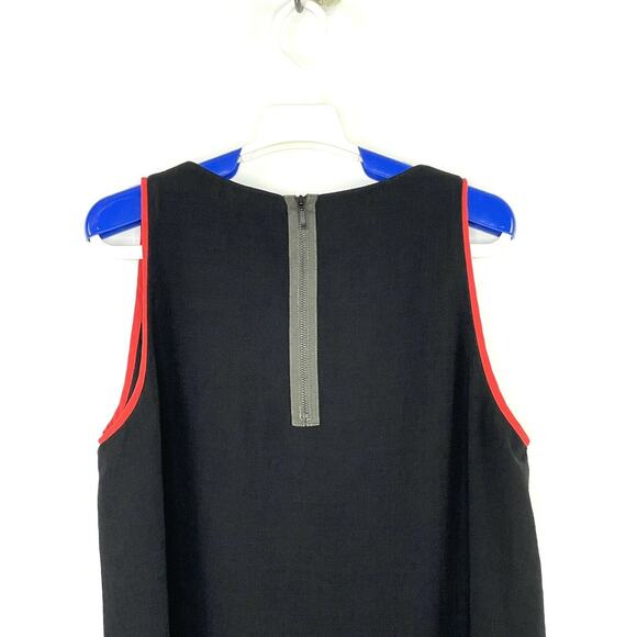 Cefinn Womens Sleeveless Hi Low Top Size US 10 / UK 14 Orange Trim Zip Closure - Picture 5 of 9